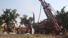 Drilling at Roxgold's Yaramoko gold project in Burkina Faso. Credit: Roxgold