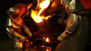 A gold pour at Claude Resources Seabee project. Credit: Claude Resources