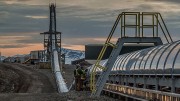 Workers inspect a conveyor at Imperial Metals' Red Chris copper-gold project south of Dease Lake, British Columbia. Credit:  Imperial Metals