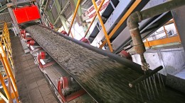Material on a conveyor at Aurcana's La Negra silver mine in Mexico's Queretaro state, 180 km north of Mexico City. Credit: Aurcana