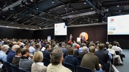Zimtu Capital president Dave Hodge addresses attendees at the International Precious Metals and Commodities Show in Munich, Germany, in November. Credit: ZTP