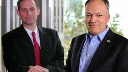 David Palmer (left), president and CEO of Probe Mines, is the winner of this year's Bill Dennis Award for a Canadian mineral discovery or prospecting success. Matt Manson (right), president and CEO of Stornoway Diamonds, is the winner of this year's Viola R. MacMillan Award for company or mine development.