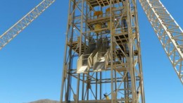 The headframe at Nevada Copper's Pumpkin Hollow copper project in Lyon County, Nevada. Credit: Nevada Copper