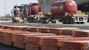 Stacks of copper cathode at the Svedala mill, part of BHP's Olympic Dam processing operations in South Australia. Source: BHP