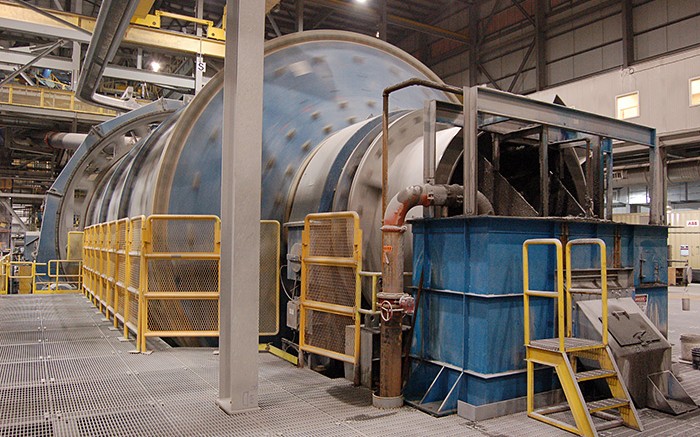 A mill spins at Thompson Creek Metals' Mount Milligan copper-gold mine in central British Columbia. Credit: Thompson Creek Metals