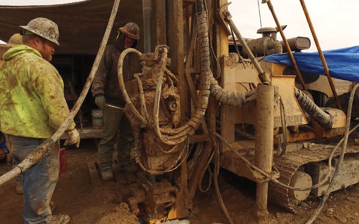 Drillers at Pure Energy Minerals' Clayton Valley South lithium project in Nevada. Credit: Pure Energy Minerals