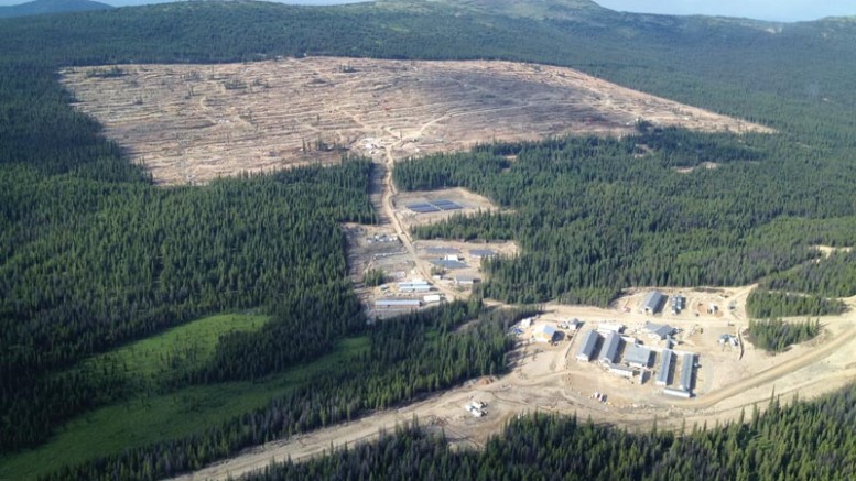 An aerial view of the Blackwater gold project in British Columbia. Credit: New Gold