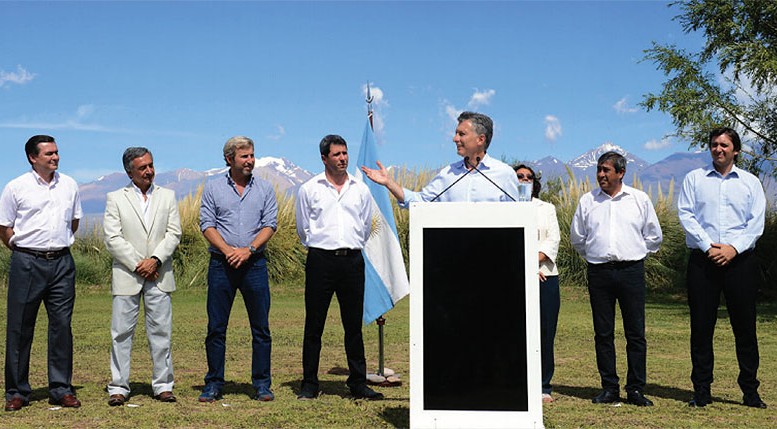 Argentina’s President Mauricio Macri announcing a mining tax cut in San Juan province last month. Credit: The Presidency of Argentina
