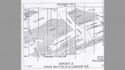 Historic cross-section diagram of the Vekol Hills porphyry copper deposit in Arizona. Courtesy M.A. Kaufman.