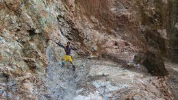 A worker in the Montiel artisanal pit at Cordoba Minerals and HPX’s San Matias copper-gold property, 200 km north of Medellin, Colombia. Credit: Cordoba Minerals.