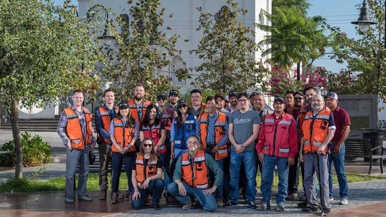 SilverCrest CEO (kneeling centre) and his Las Chispas team in Mexico. Credit: SilverCrest Metals.