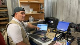 Maple Gold vp exploration Speidel XRF machine