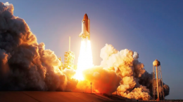 Discovery Space Shuttle launching